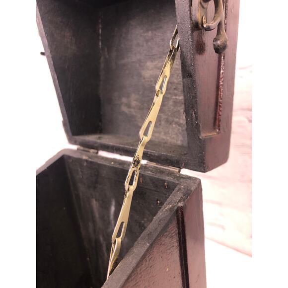 Vintage Decorative Faux Two Book Retro Wine Box Solid Wood Storage Hinge Closure - Picture 12 of 16